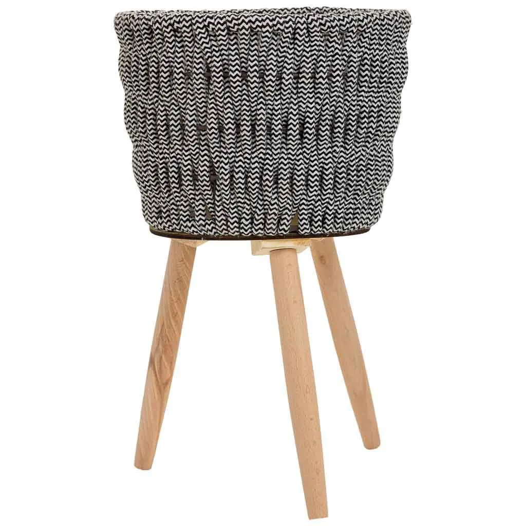Macetero con Patas de Madera y Algodón - Imagen 2