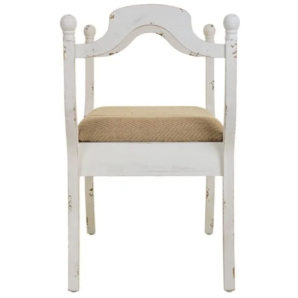 Banqueta de Madera Envejecida Tapizada - Imagen 6