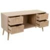 Mueble Bajo TV de Madera y Rejilla - Imagen 6