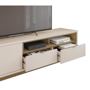 Mueble TV Sisi Blanco Roto y Miel 218 cm