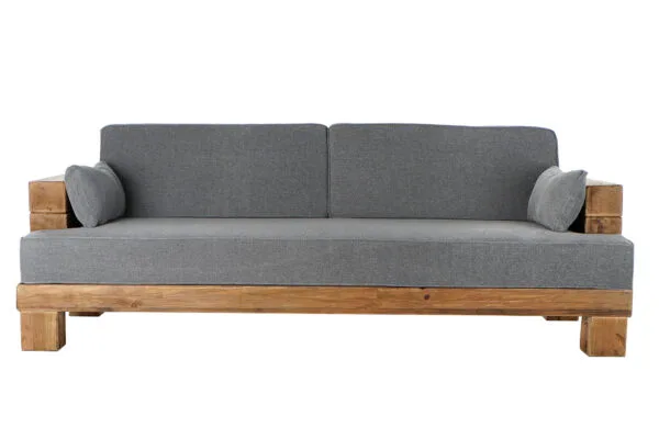 Sofá Madera Reciclada y Poliester 224 cm