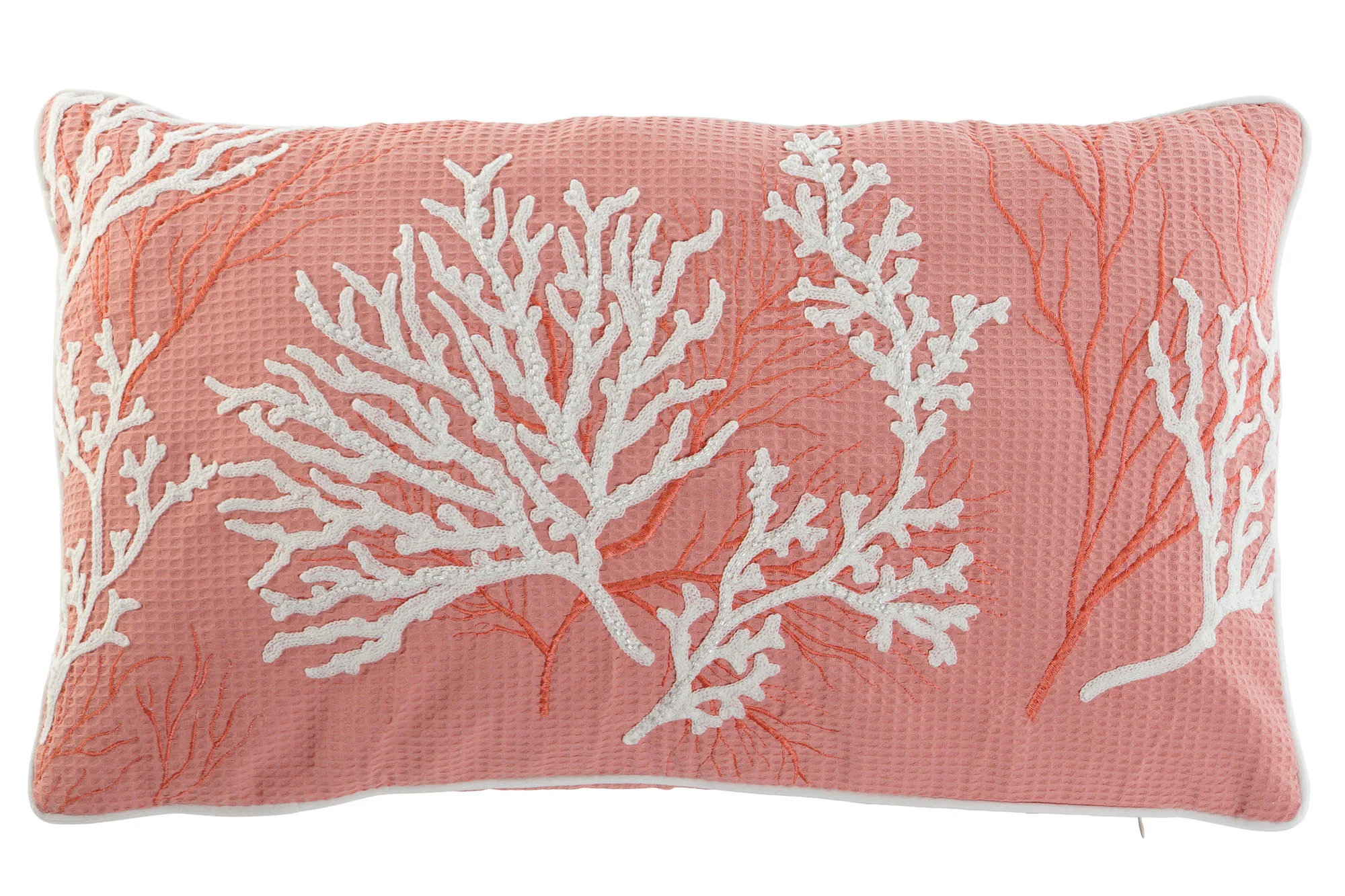 Set 2 Cojines Bordado Coral 60X35CM