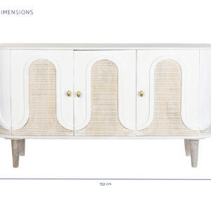 Aparador Buffet Madera Blanca 153CM