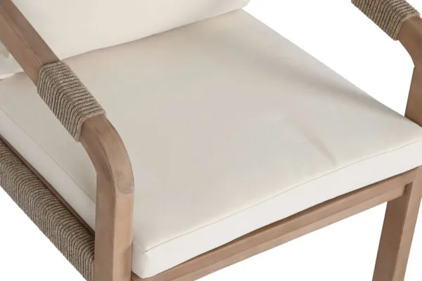 Set Exterior Acacia Con Cojín Blanco - Imagen 11