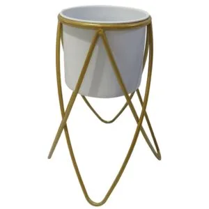 Set De 2 Maceteros Con Soporte Metal BYD