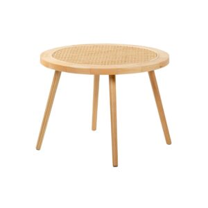 Mesa Auxiliar Madera Y Ratán 60CM