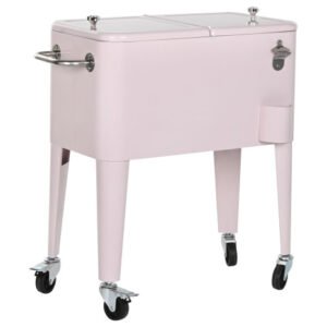 Nevera Con Ruedas Rosa